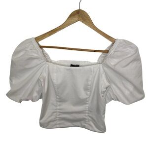 Banana Republic White Peasant Top size XS Cottage Core